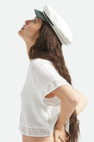 Women's Fiddler Fisherman Cap in the color Primal Green/Whitecap - Women's Side View