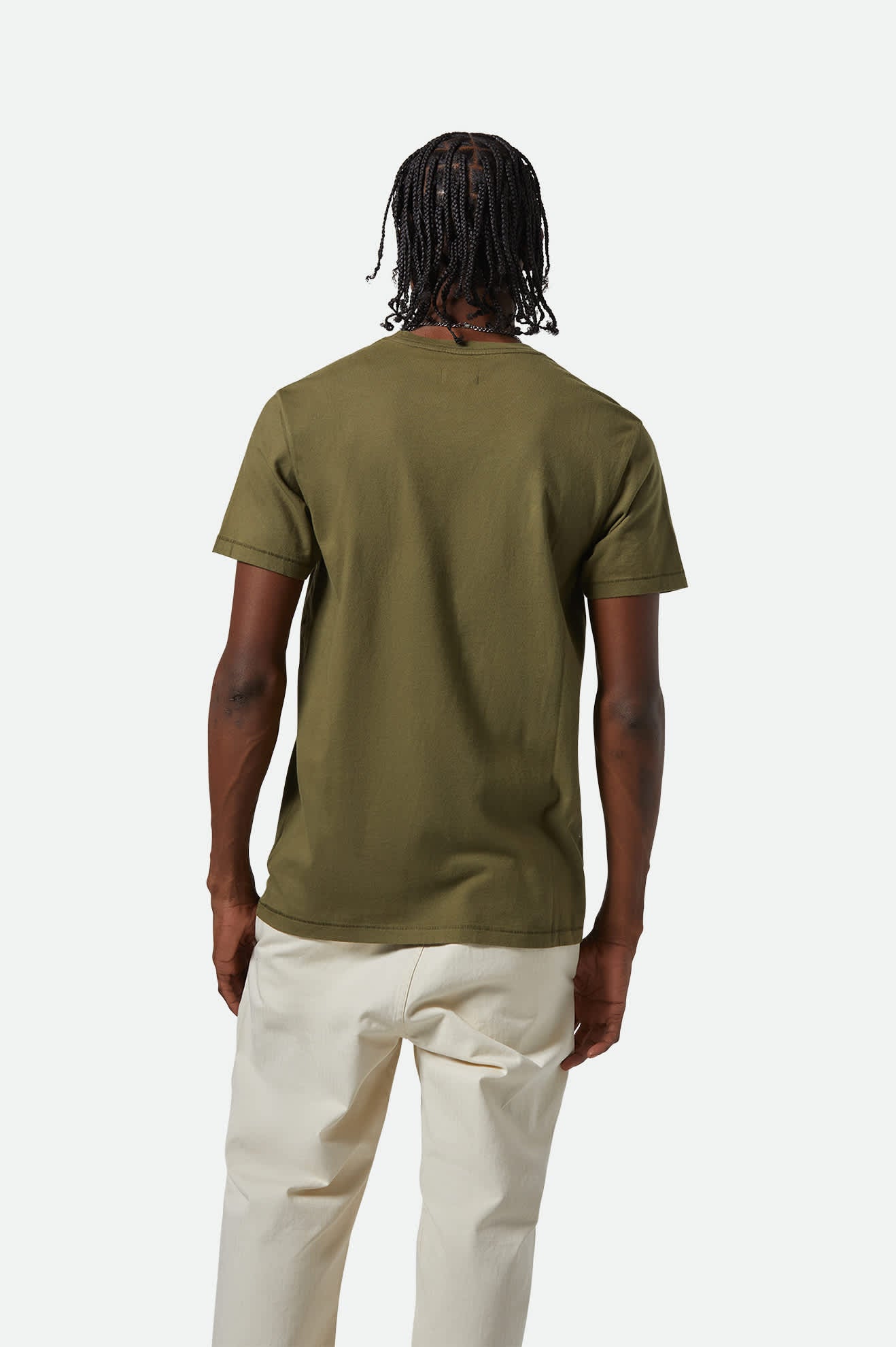 
       Unisex Vintage Reserve S/S T-Shirt in the color Ivy Green Sol Wash - Men&#39;s Back View
     