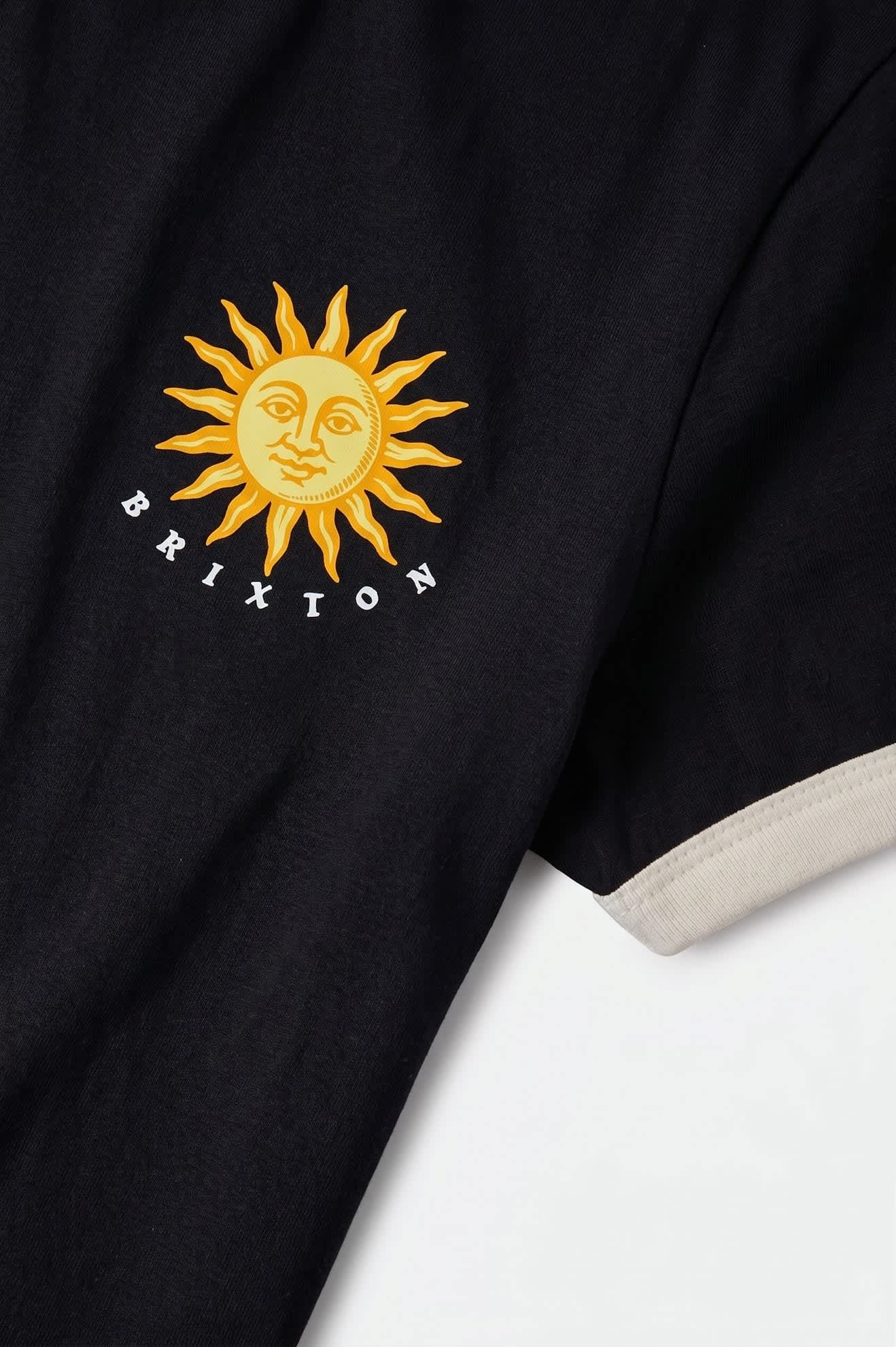 Women's Sunny Days Baby T-Shirt in the color Black/White - Additional Laydown image
