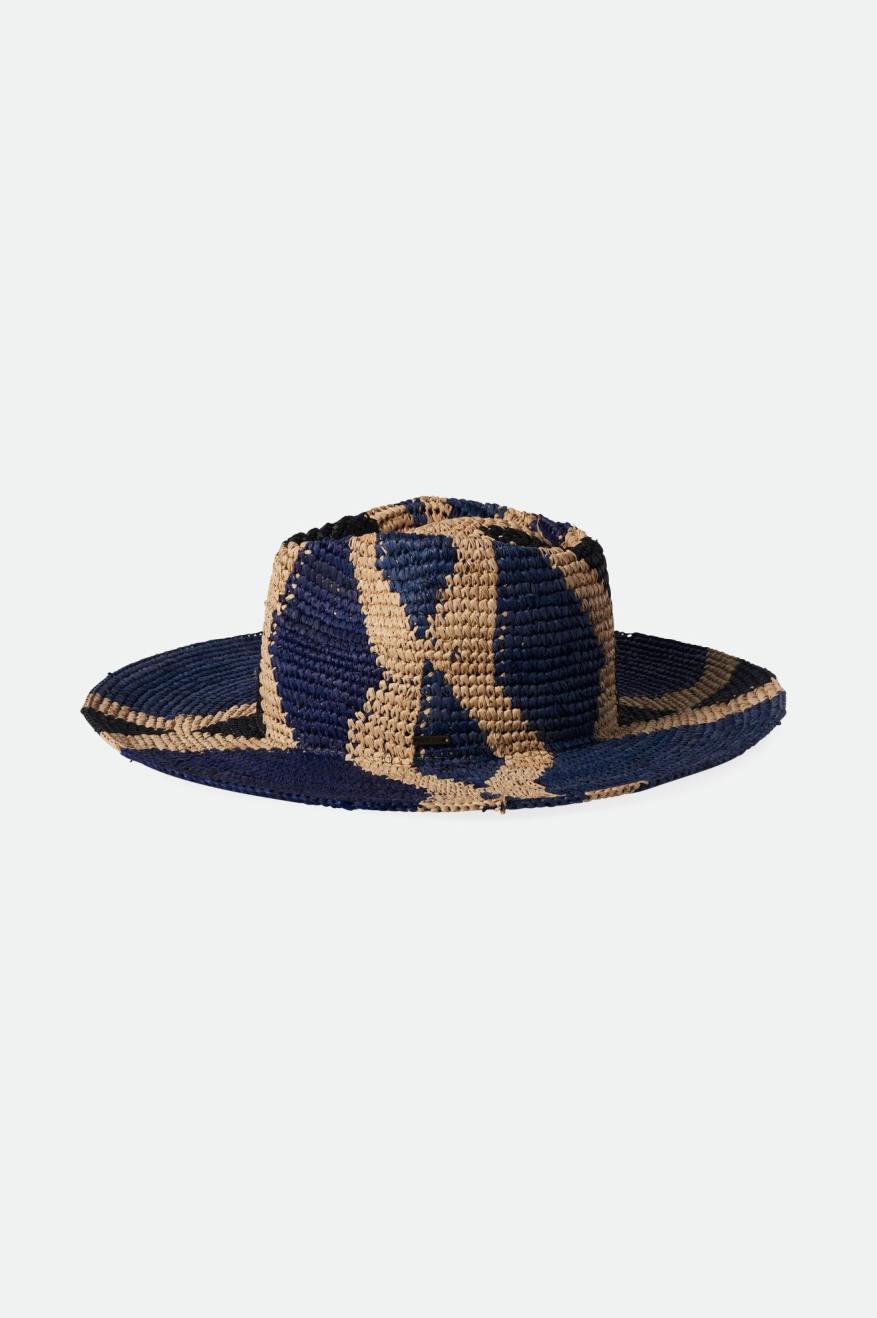 
       Brixton Madeira Pattern Straw Hat - Natural/Blues
     