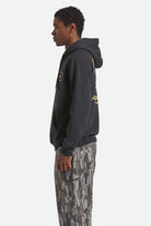 Men's Ford Built Tough Fleece Hoodie in the color Burnt Rubber - Men's Side View