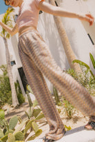 Women's The Cabana Mesh Lounge Pant in the color Multi Color Zigzag - Men's Lifestyle image