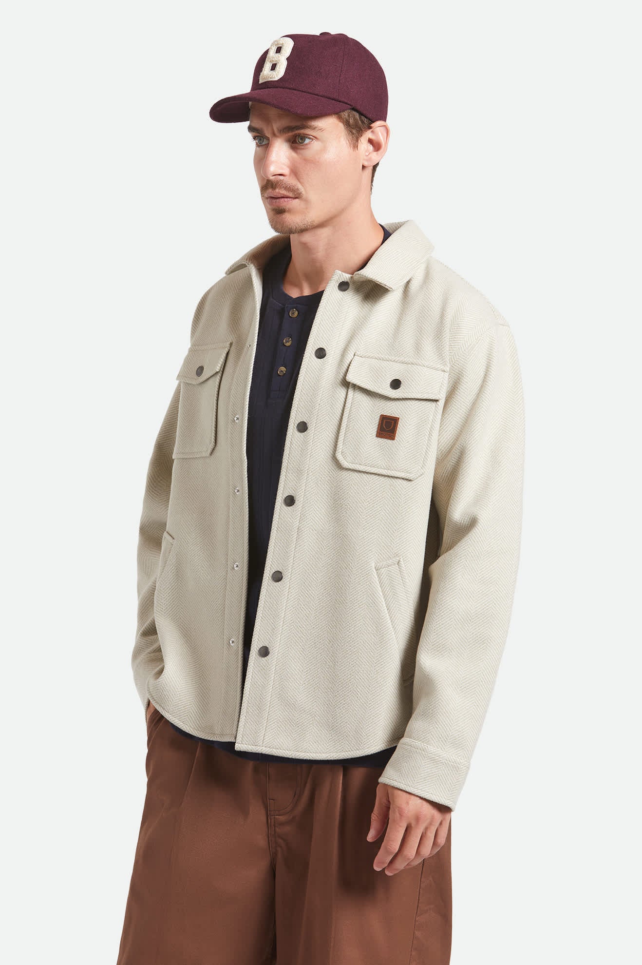 Men's Durham Brushed Menswear Jacket in the color Brushed Elm - Men's Front View