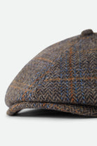 Unisex Brood Newsboy Cap in the color Slate Blue/Sepia/Orange - Additional Laydown image