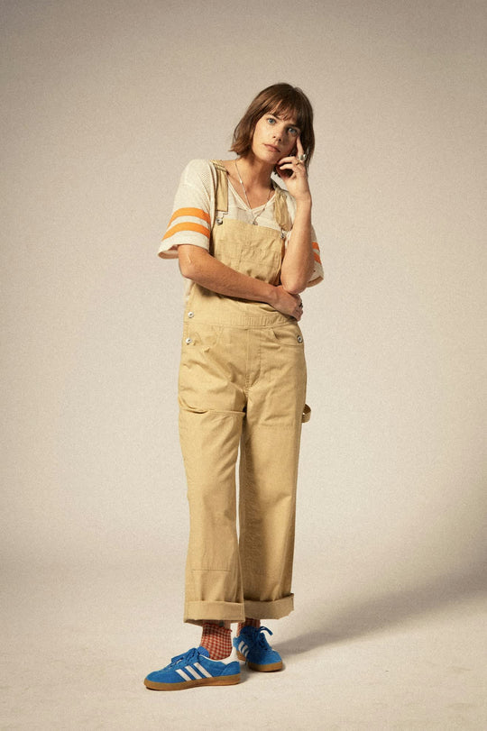 
       Women&#39;s Utility Overall in the color Pale Khaki - Women&#39;s Front View
     