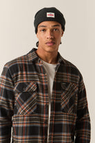 Men's Bowery Flannel in the color Black/Red Earth - Additional Fit image