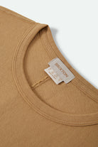 Women's Carefree Organic Garment Dye Slim T-Shirt in the color Khaki - Additional Laydown image