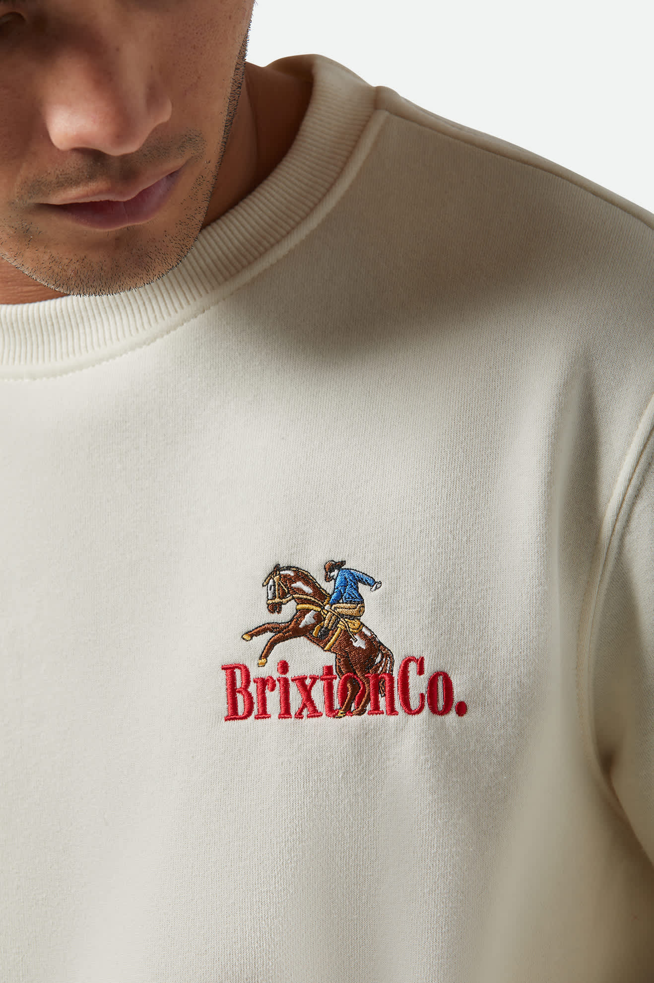 Men's Inwood Crew in the color Egret White - Additional Fit image