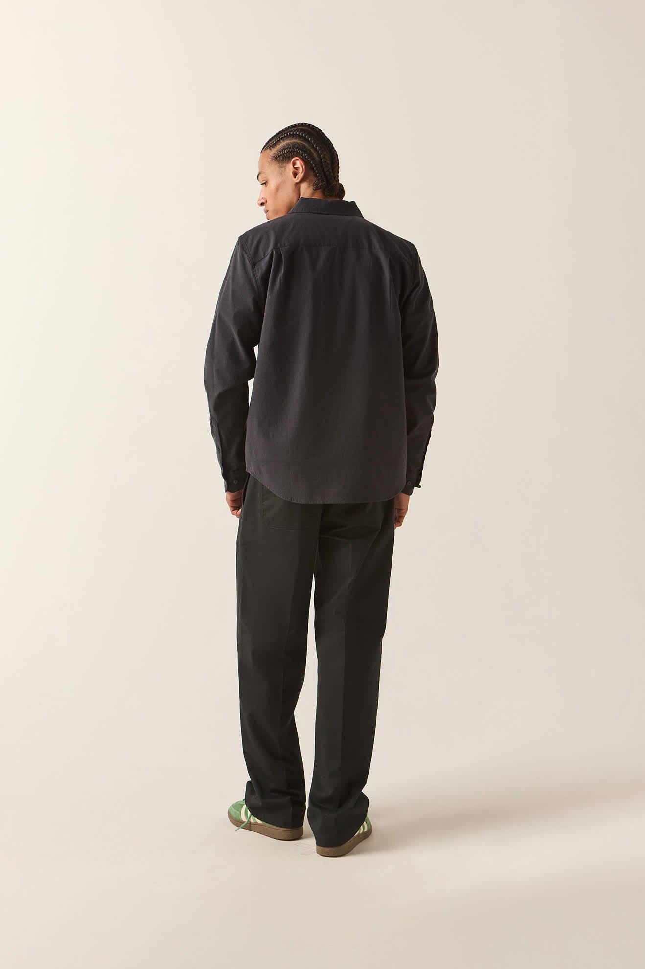 Men's Sanford Shirt in the color Black - Men's Back View