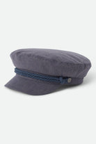 Unisex Fiddler Fisherman Cap in the color Indigo/Dark Sand - Front Product View