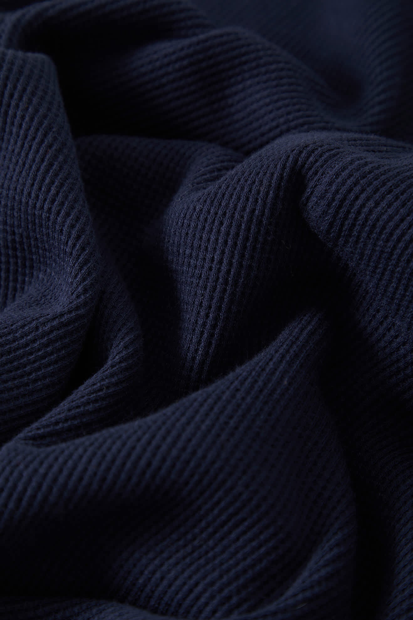 Men's Baseline Waffle Knit Top in the color Navy - Additional Laydown image