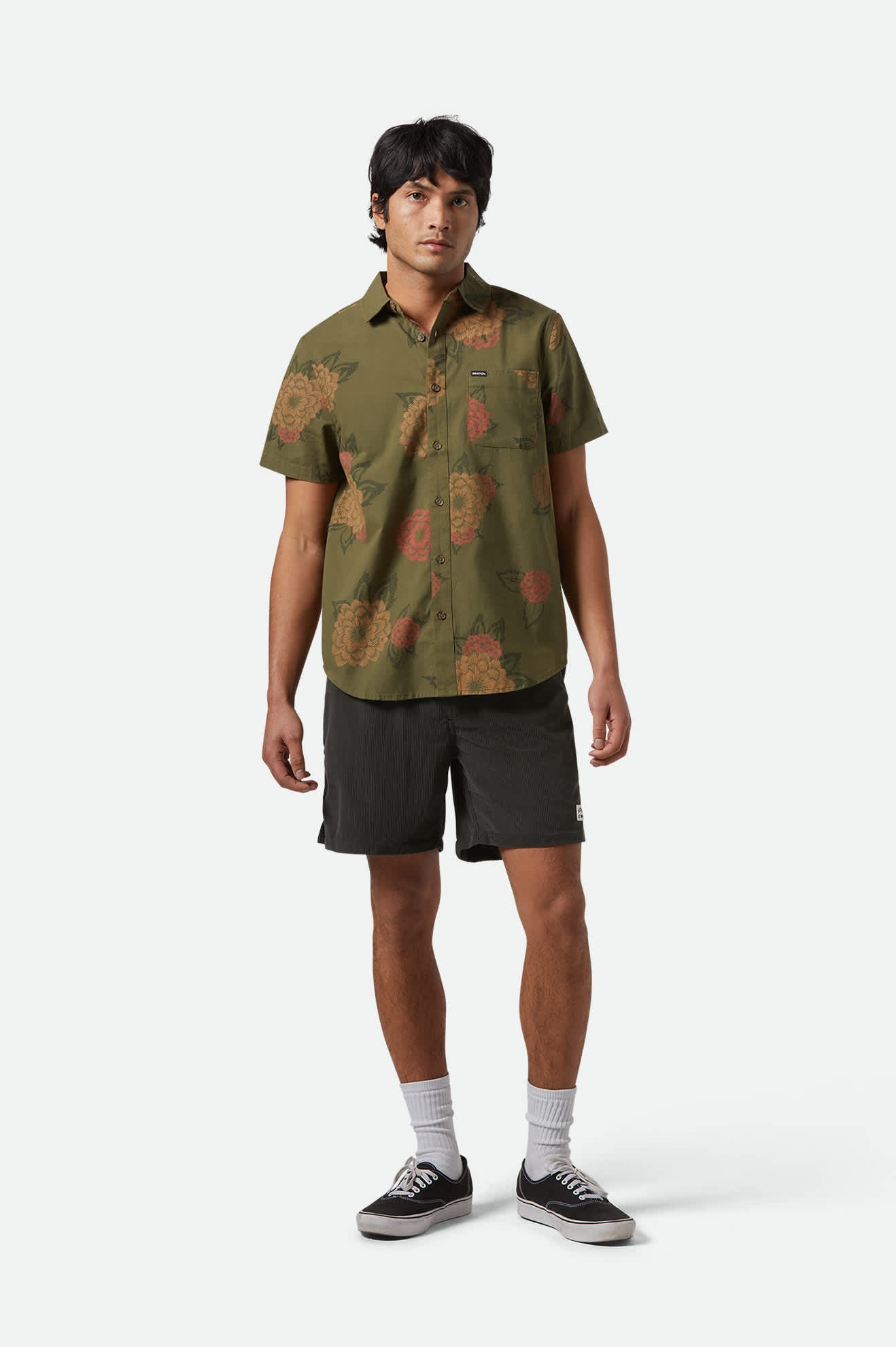 Men's Everyday Corduroy Short in the color Washed Black - Additional Fit View