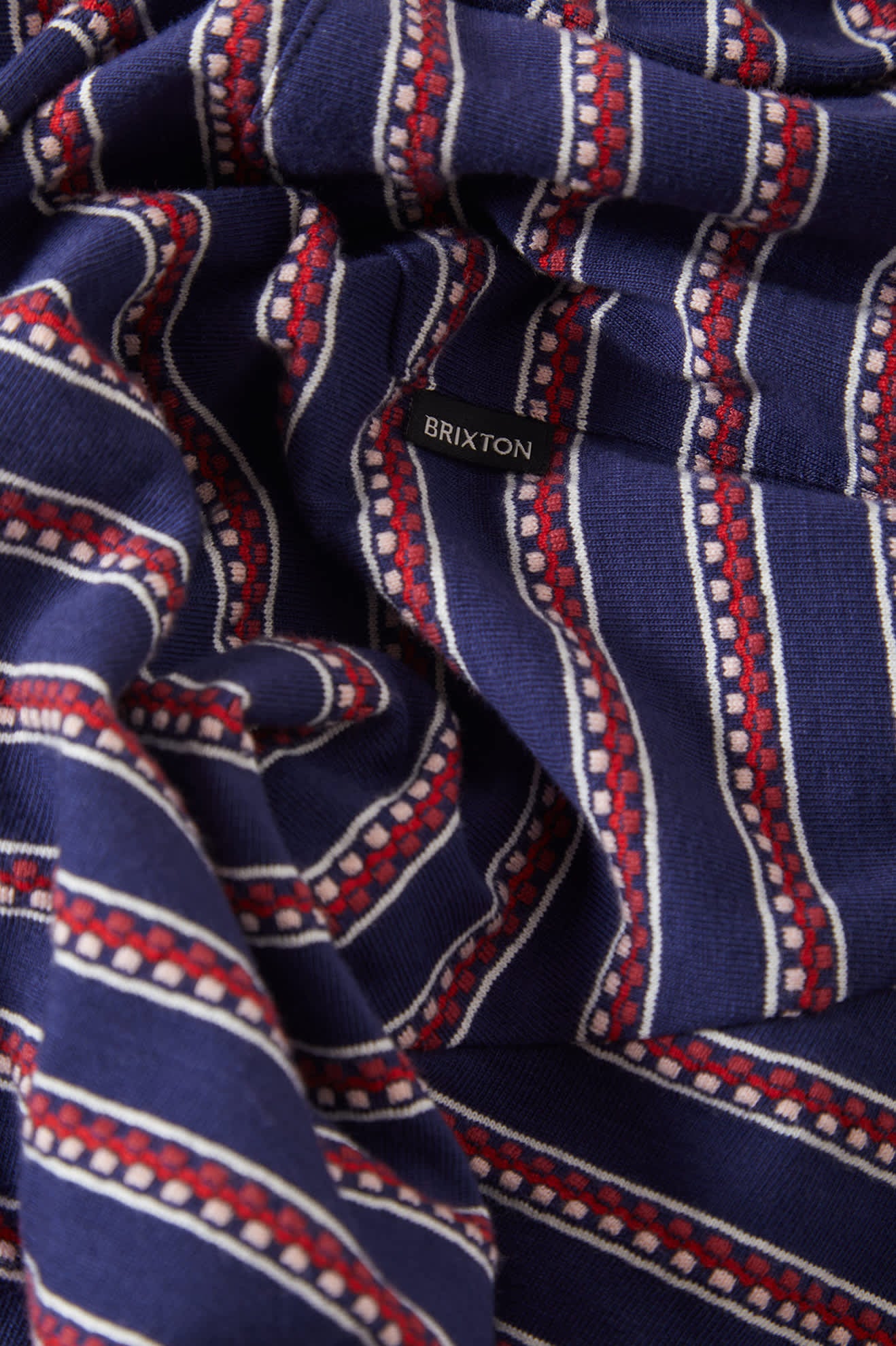 Men's Poolside Pique Box Crop T-Shirt in the color Washed Navy - Additional Laydown image