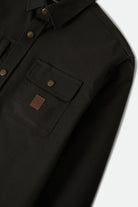 Men's Builders Stretch Overshirt in the color Black - Additional Laydown image