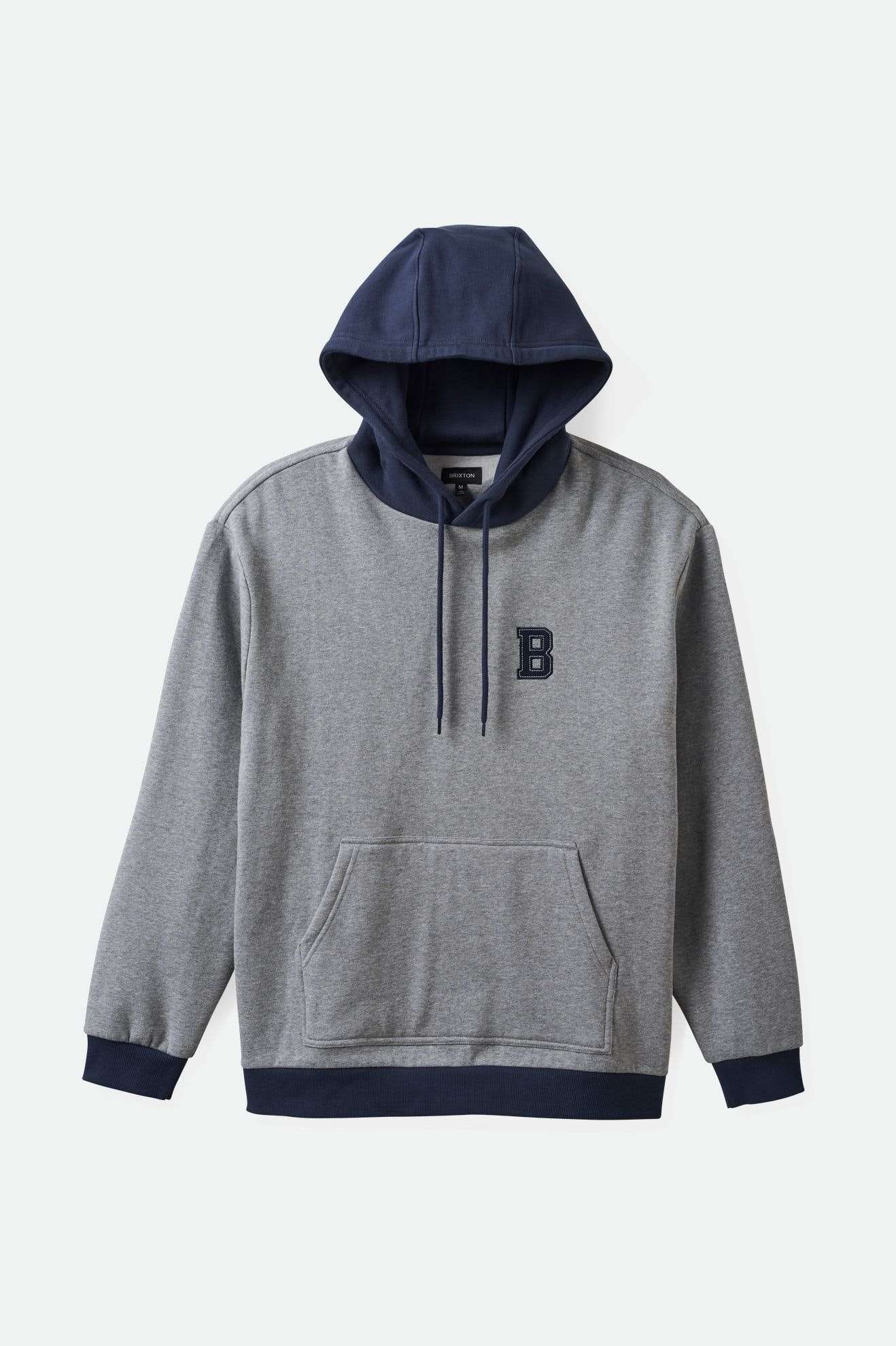 
       Brixton Men&#39;s Retro Heavyweight Relaxed Hoodie - Heather Grey/Washed Navy | Main
     