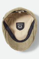Women's Brood Lightweight Newsboy Cap in the color Sublime Green Houndstooth - Additional Laydown image