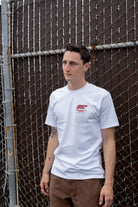 Men's South O Dragway Short Sleeve Standard T-Shirt in the color White - Men's Front View