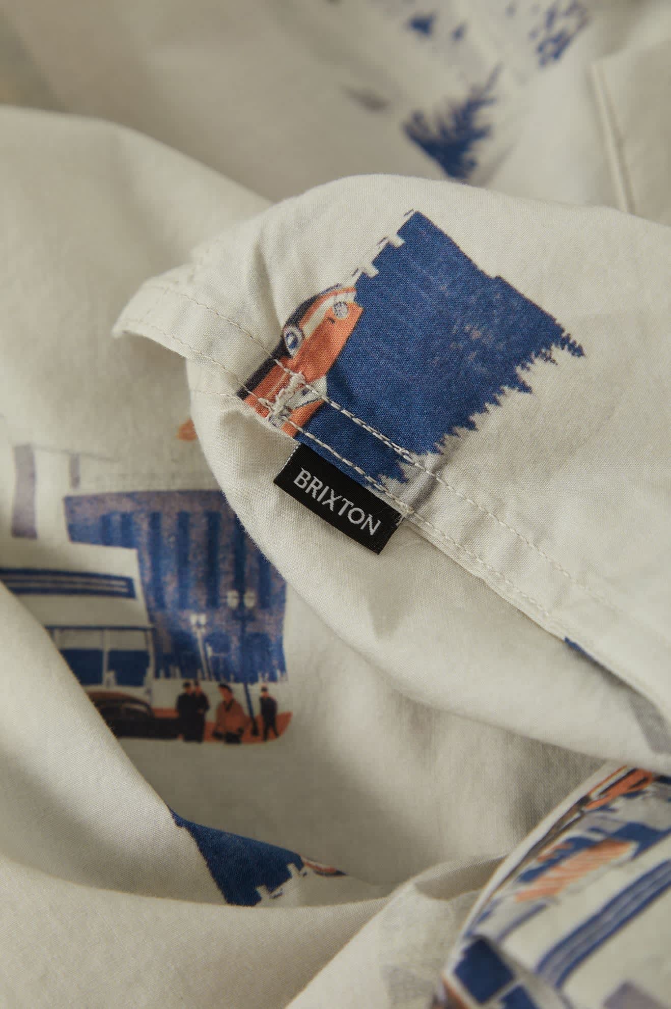 Men's 76 Resort Shirt in the color Off White/Scenic - Additional Laydown image