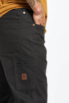 Men's Builders Carpenter Stretch Pant in the color Washed Black - Additional Fit image