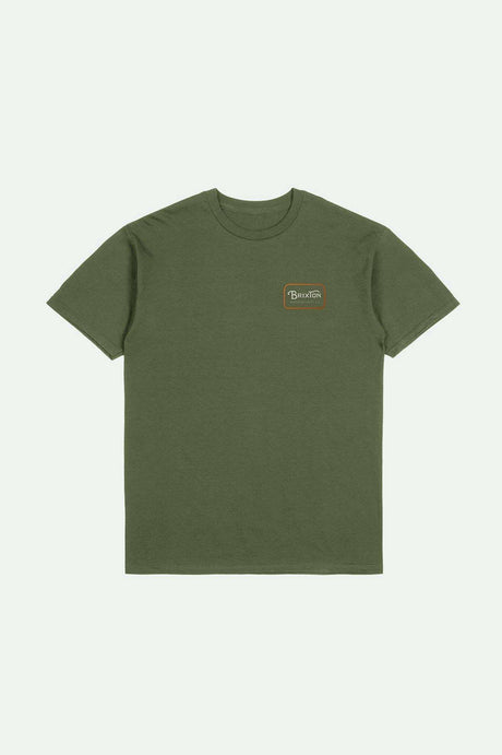 
       Brixton Men&#39;s Grade S/S Standard T-Shirt - Ivy Green/Rust/Off White | Main
     