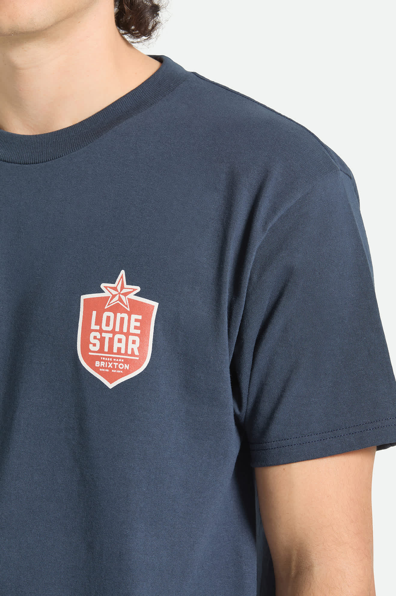 Men's Lone Star Desertscape Short Sleeve Standard T-Shirt in the color Navy - Additional Fit image