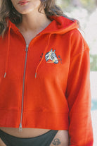 Women's Trophy Horse Cropped Zip Hood in the color Adrenaline Rush - Men's Lifestyle image
