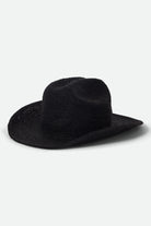 Women's Odessa Straw Packable Cowboy Hat in the color Black - Front Product View