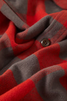 Men's Bowery Heavyweight Flannel in the color Washed Red/Grey - Additional Laydown image