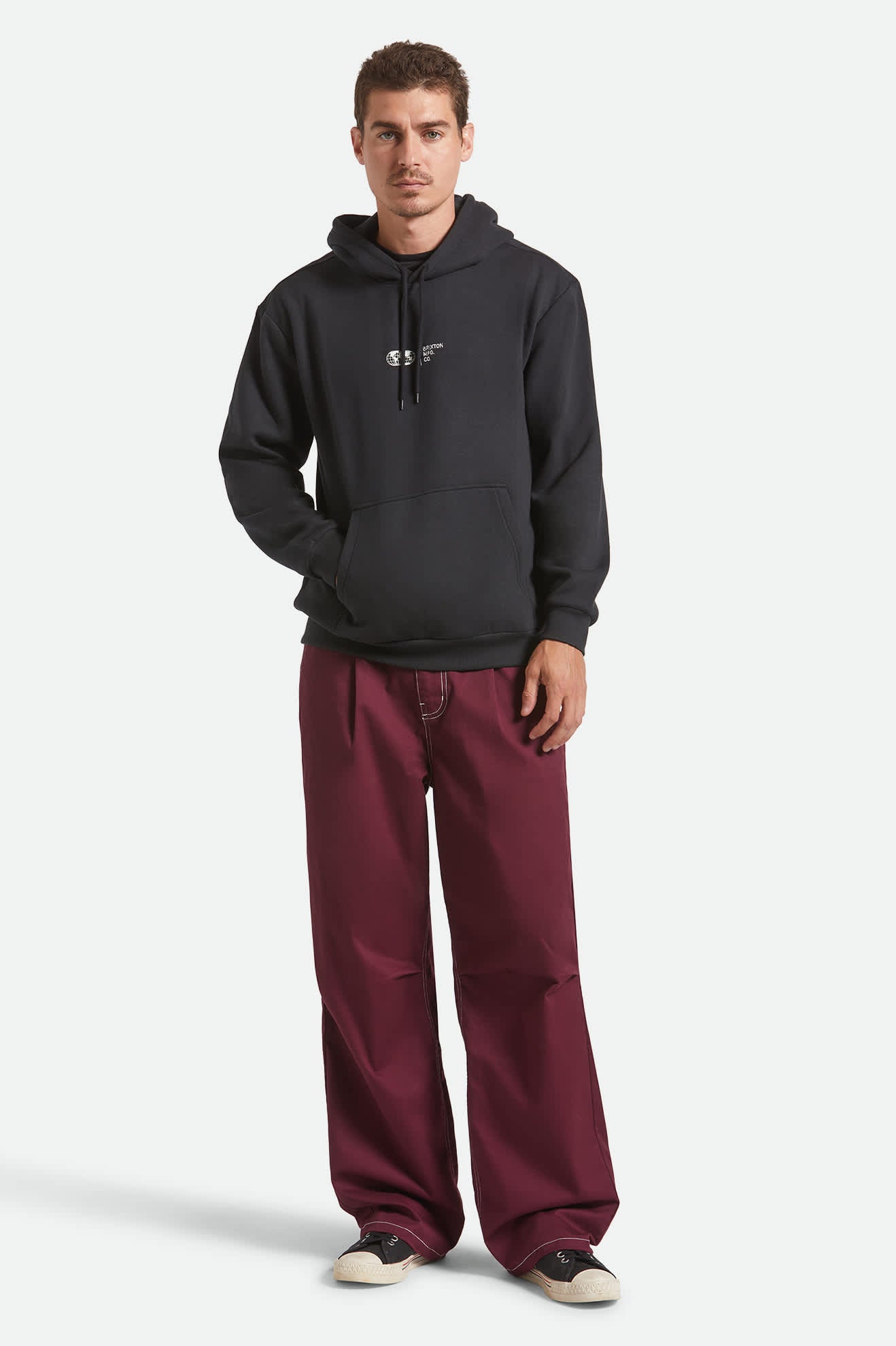 Men's Union Relaxed Hoodie in the color Black - Additional Fit image