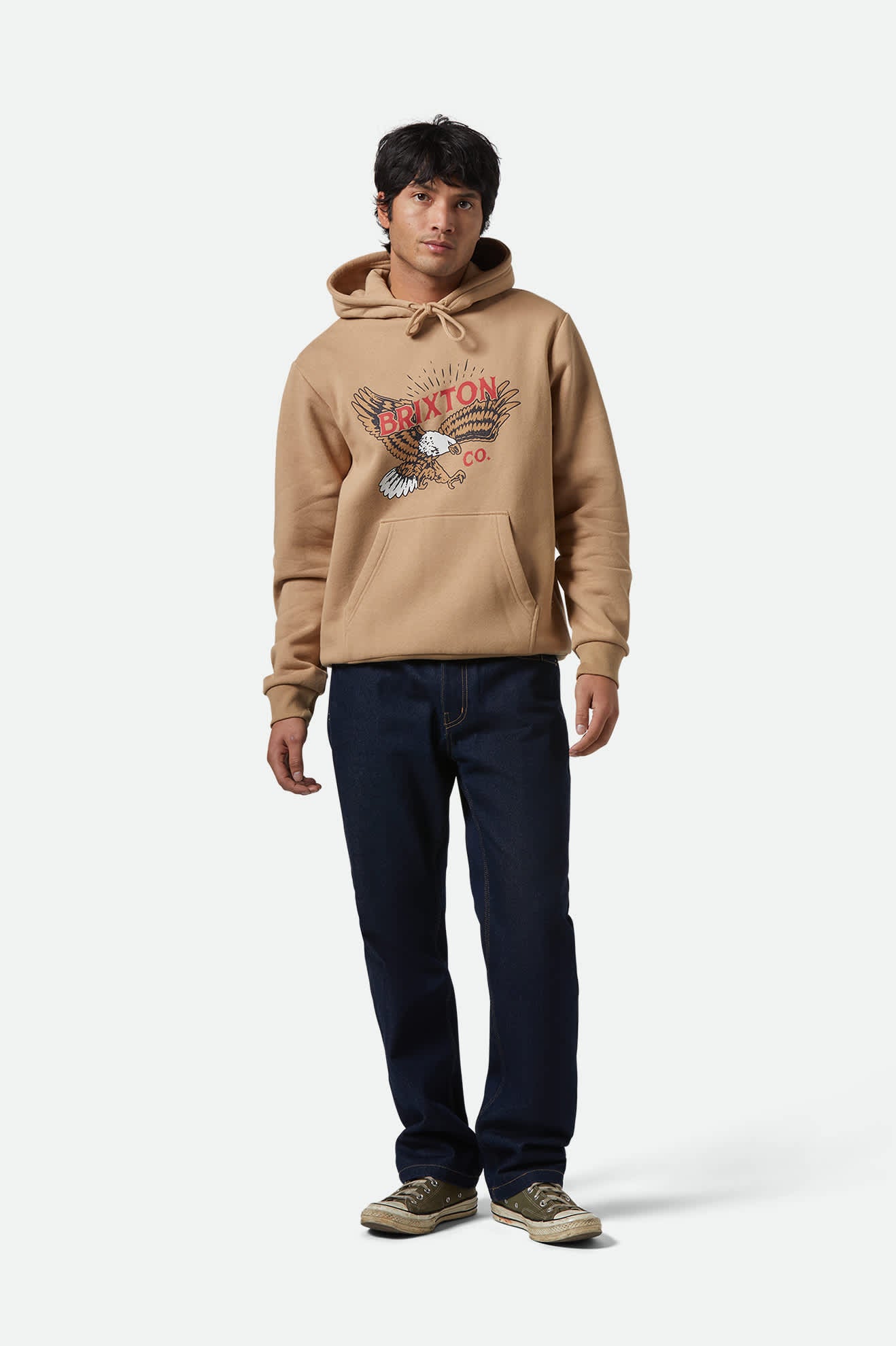 
       Men&#39;s Keller Hoodie in the color Sand - Additional Fit View
     