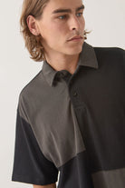 Men's Deco Relaxed Polo T-Shirt in the color Washed Black - Additional Fit image