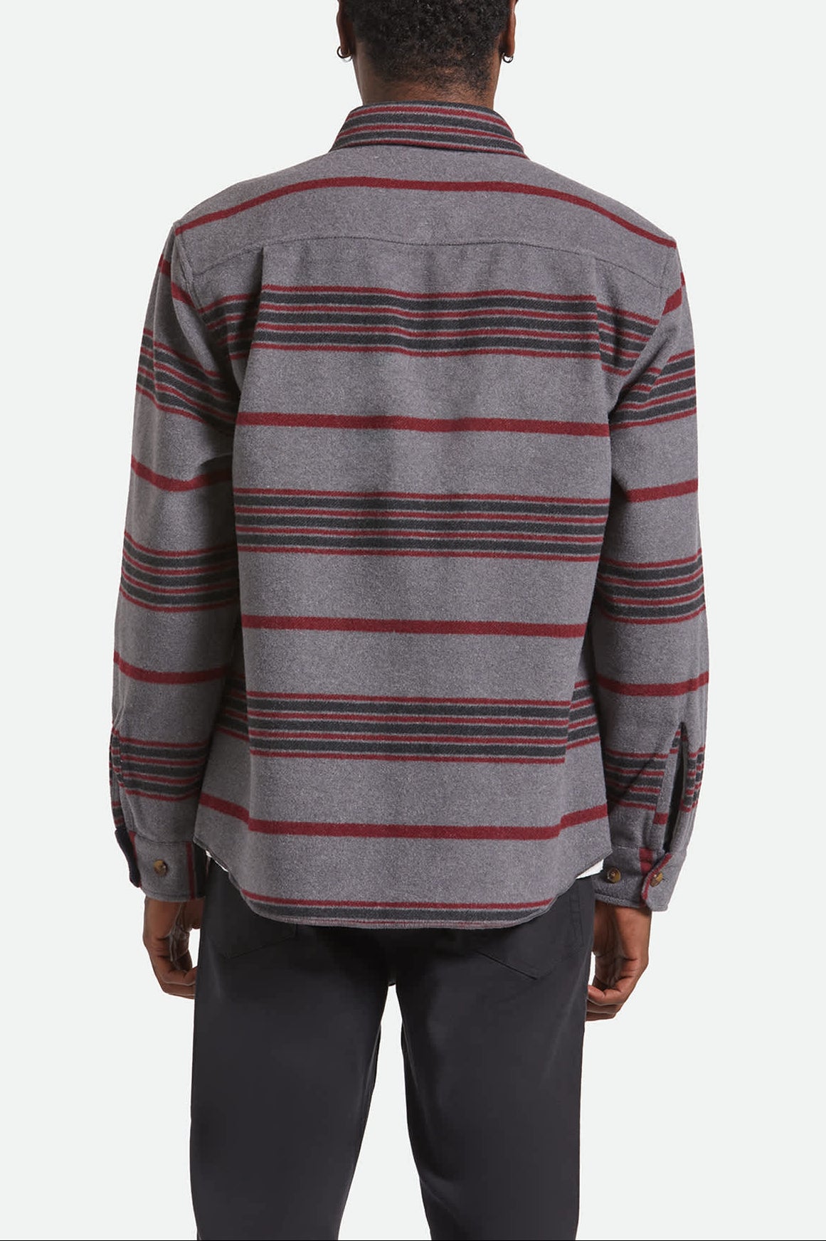 Men's Altered Threads Overshirt in the color Multi Blanket Stripe - Men's Back View