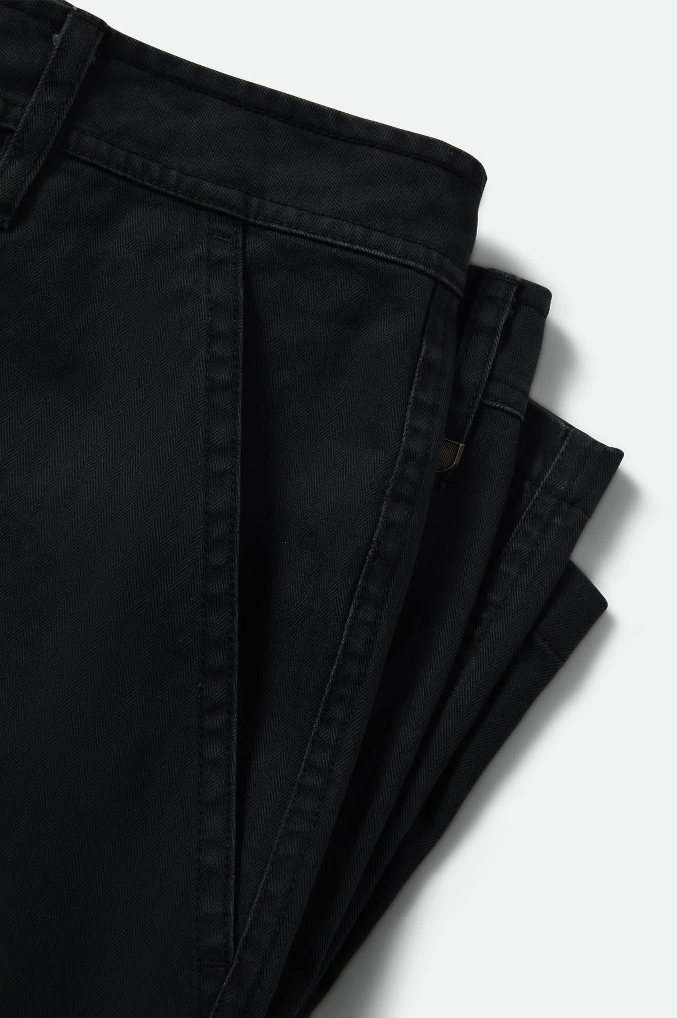 Men's Surplus Vintage Wash Herringbone Short in the color Washed Black - Additional Laydown image