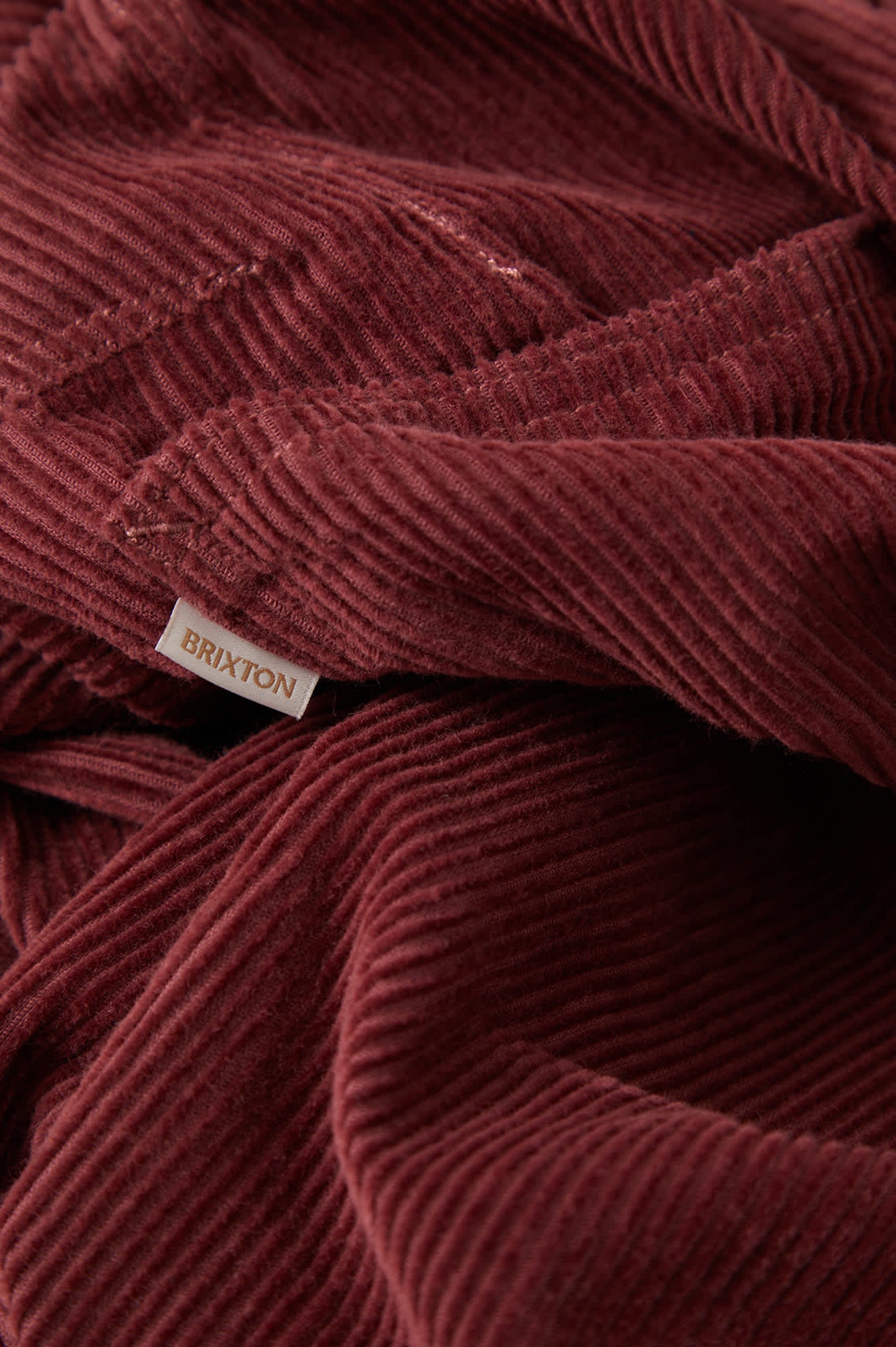 Women's Utility Everyday Barrel Pant in the color Wild Ginger Cord - Additional Laydown image