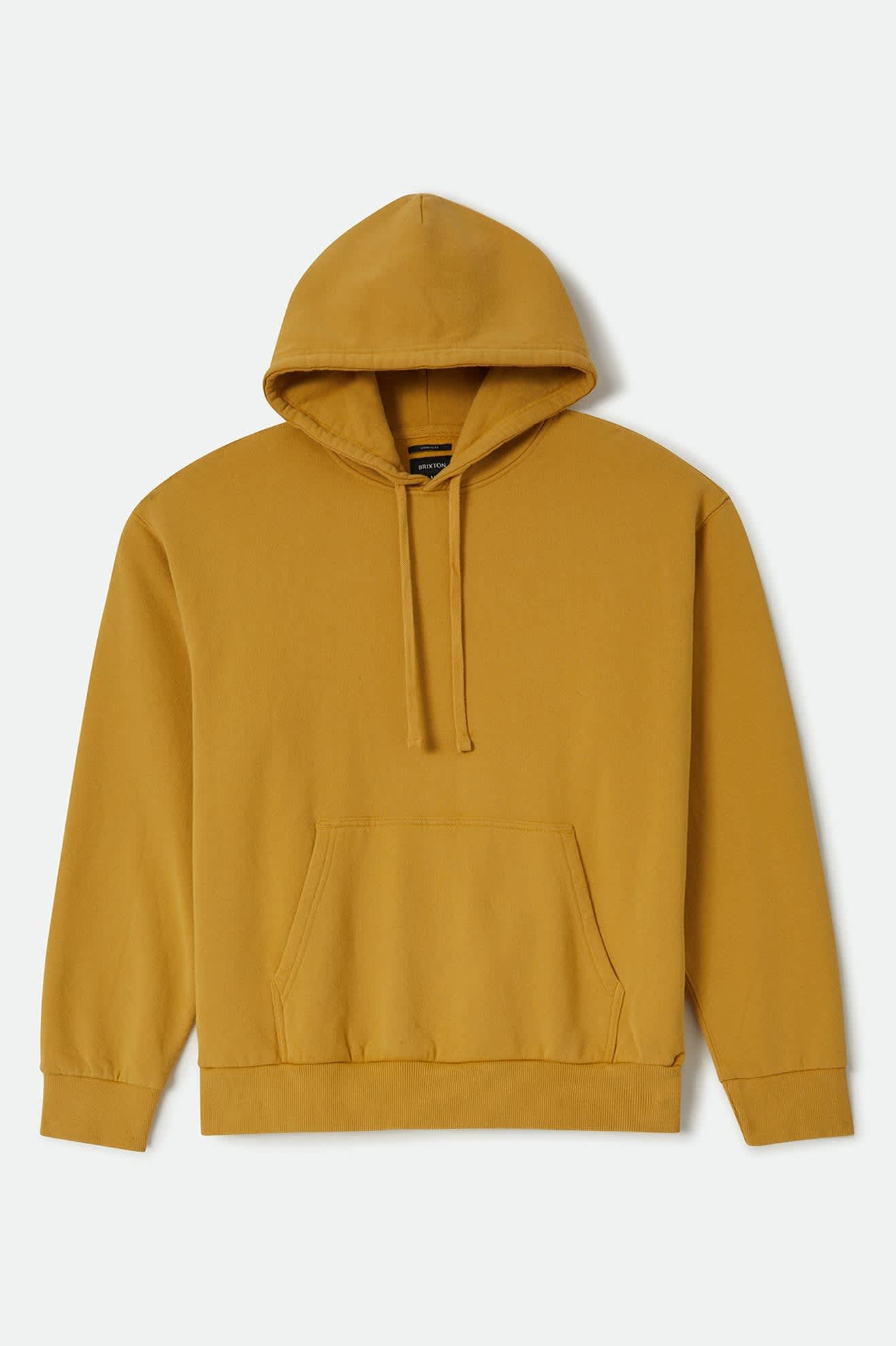 Men's Brixton Baseline Hood Fleece in the color Dusted Ochre Vintage Wash - Front Product View