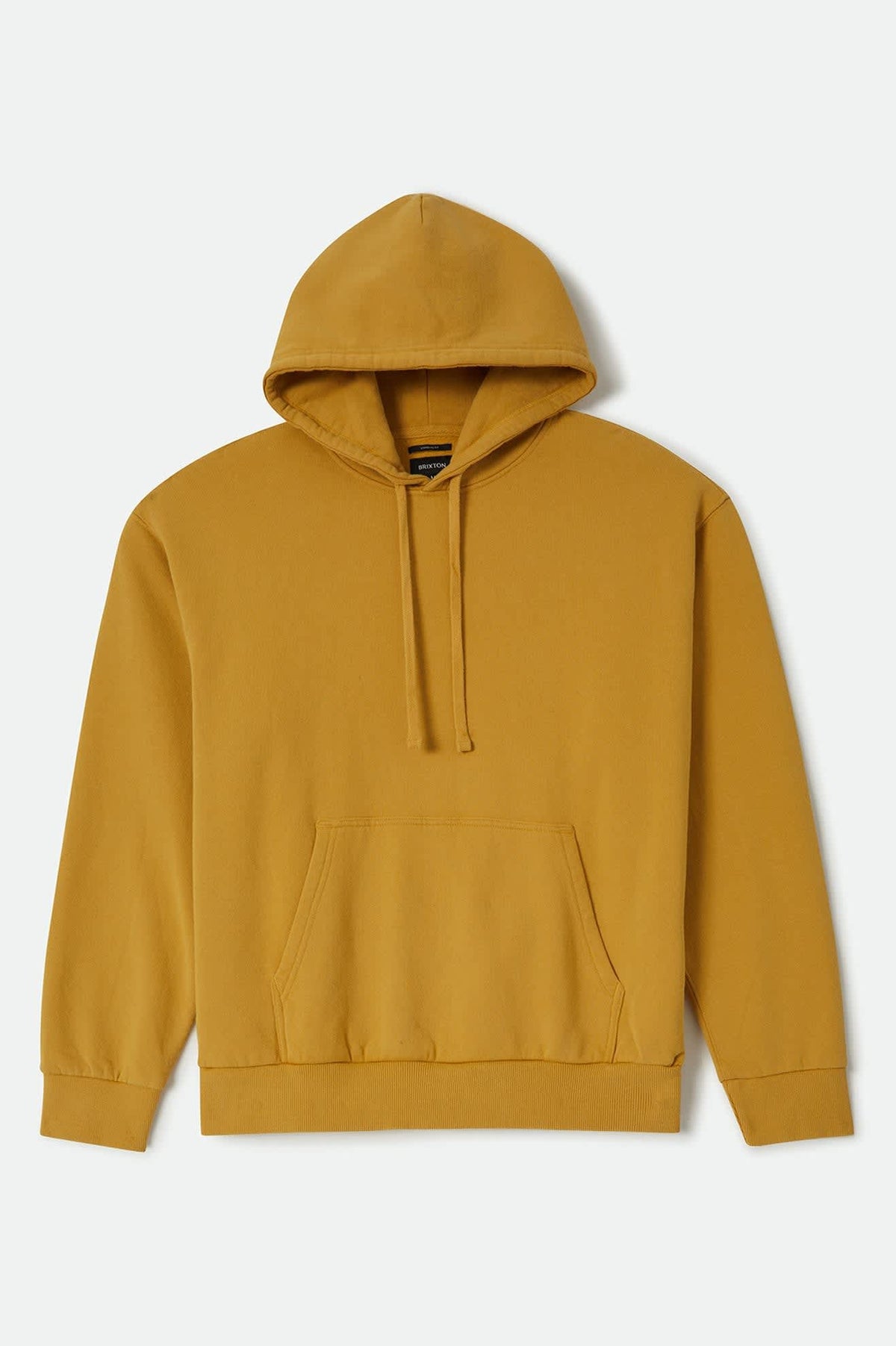 Men's Brixton Baseline Hood Fleece in the color Dusted Ochre Vintage Wash - Front Product View