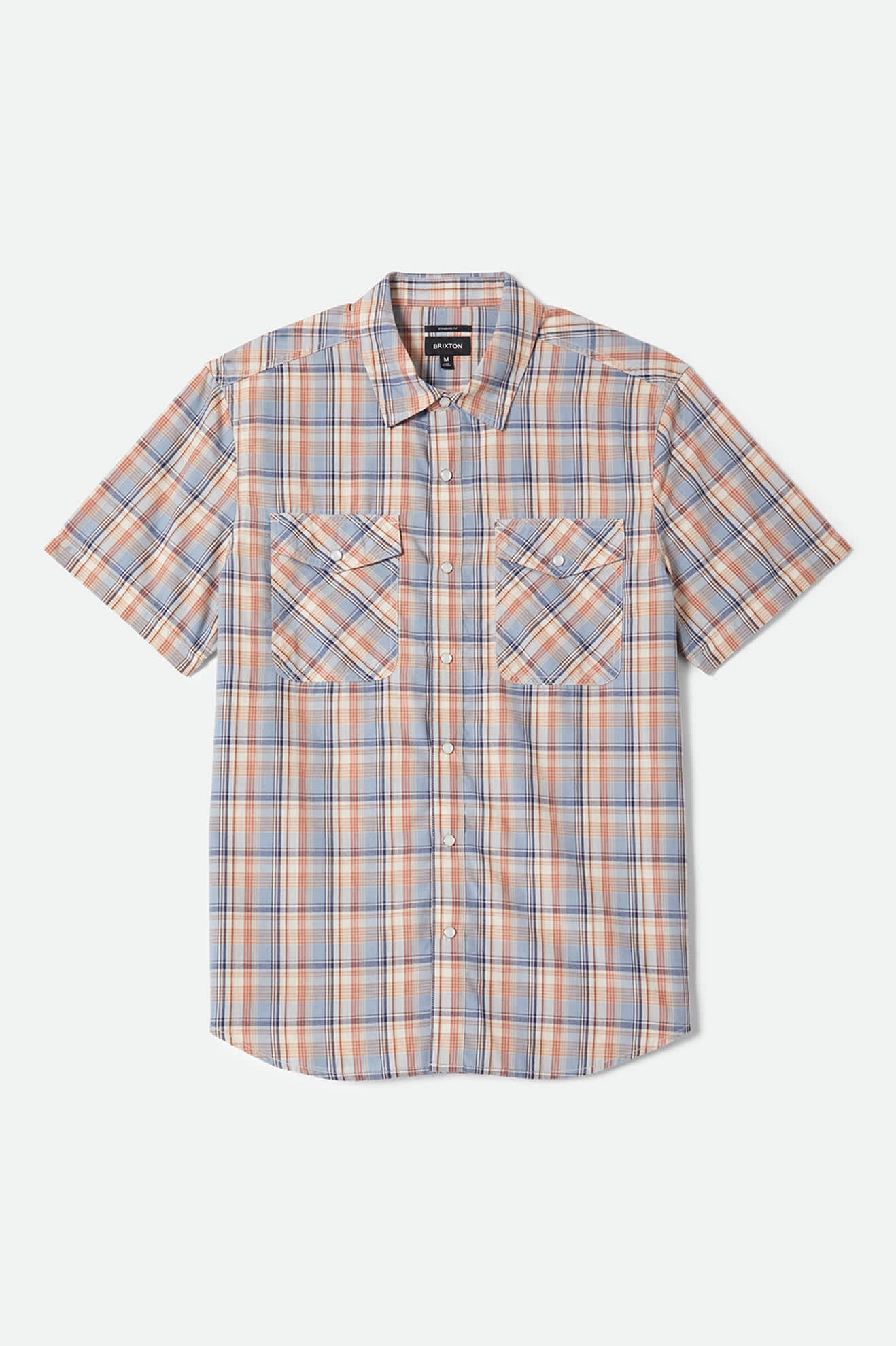 Men's The Breezy Wayne Short Sleeve Shirt in the color Blue Multi Plaid - Front Product View