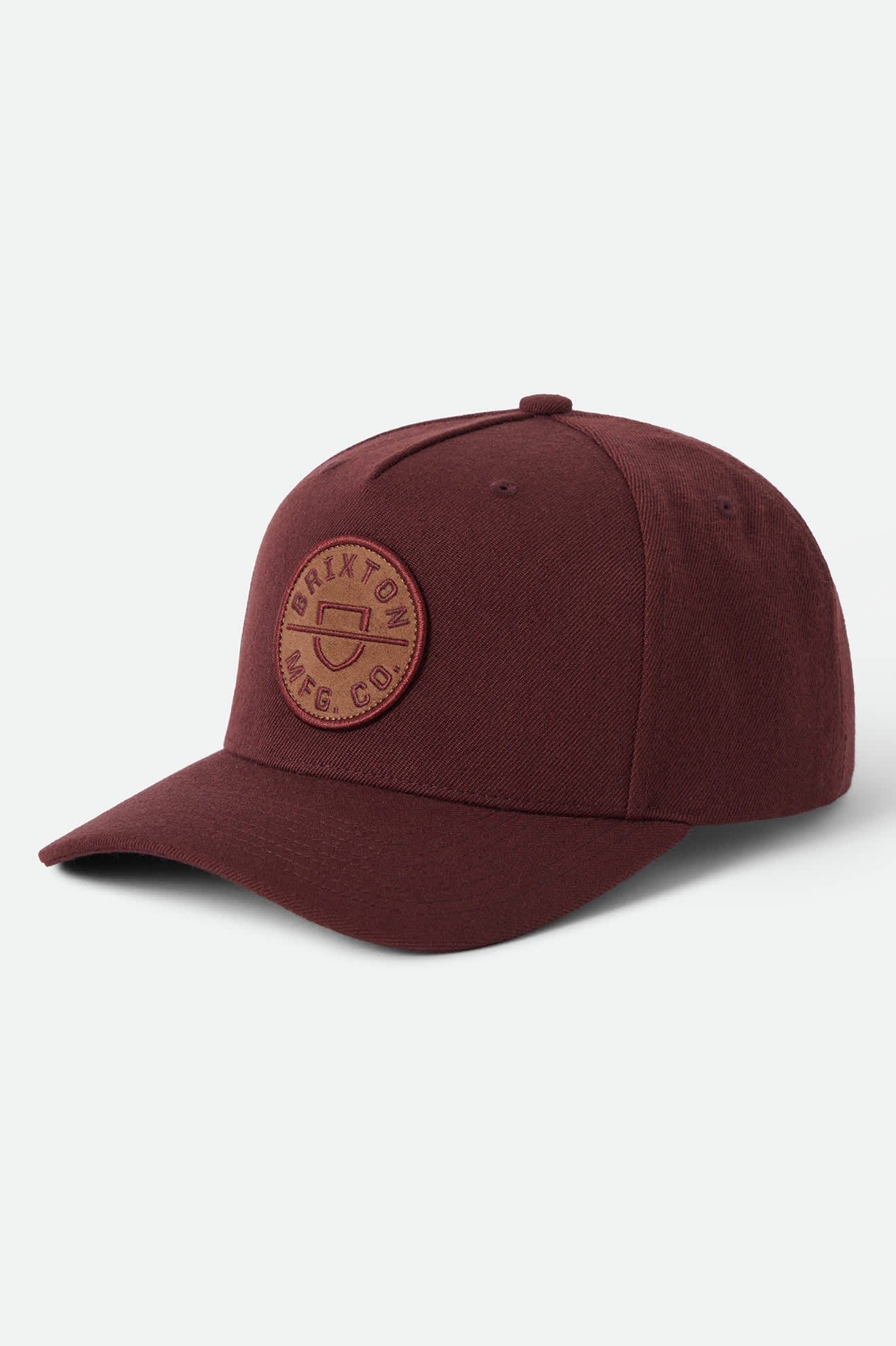 Unisex Crest Snapback in the color Dark Brick/Brown - Front Product View