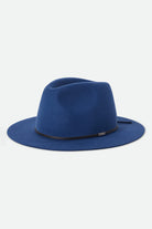 Unisex Wesley Fedora in the color Classic Navy/Black - Front Product View