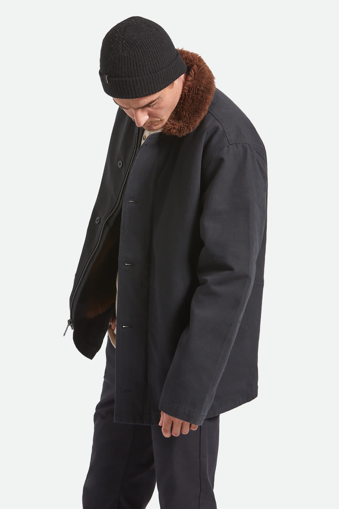 Men's Mast Jacket in the color Black - Men's Side View