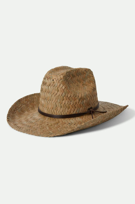 Unisex Houston II Straw Cowboy Hat in the color Tan - Front Product View