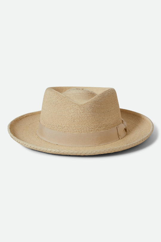 
       Unisex Swindle Straw Fedora in the color Natural/Natural - Additional Style View
     