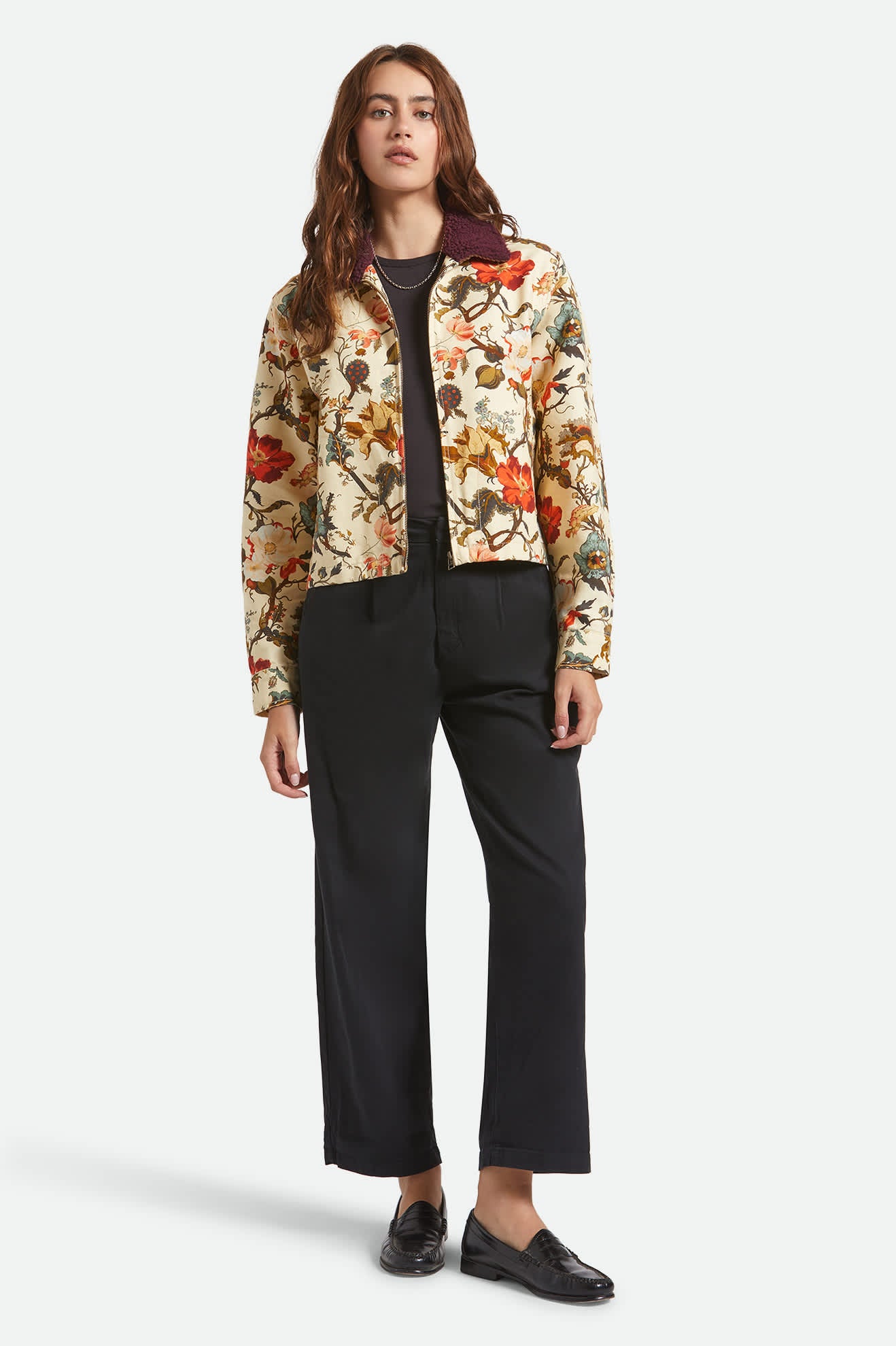 Women's Mechanics Women's Garage Zip Jacket in the color Botanical Floral - Additional Fit image