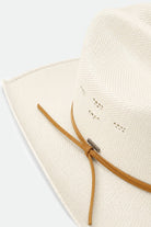 Unisex Laredo Straw Cowboy Hat in the color Bone - Additional Laydown image