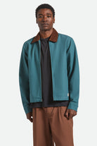 Men's Mechanic Garage Jacket in the color Night Sage - Men's Front View