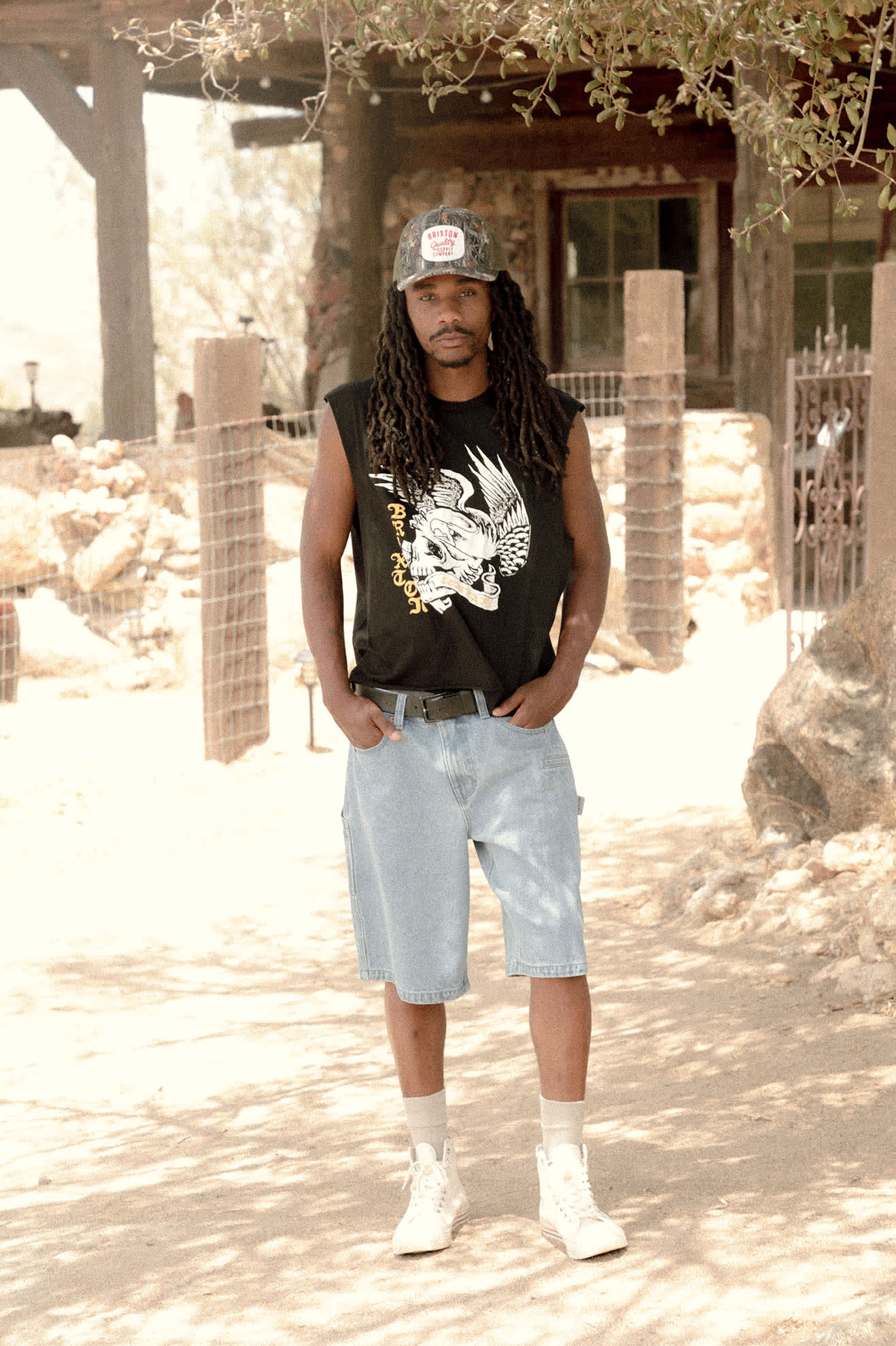 Unisex Hubal Netplus Trucker Hat in the color Tree Camo/Olive - Men's Lifestyle image