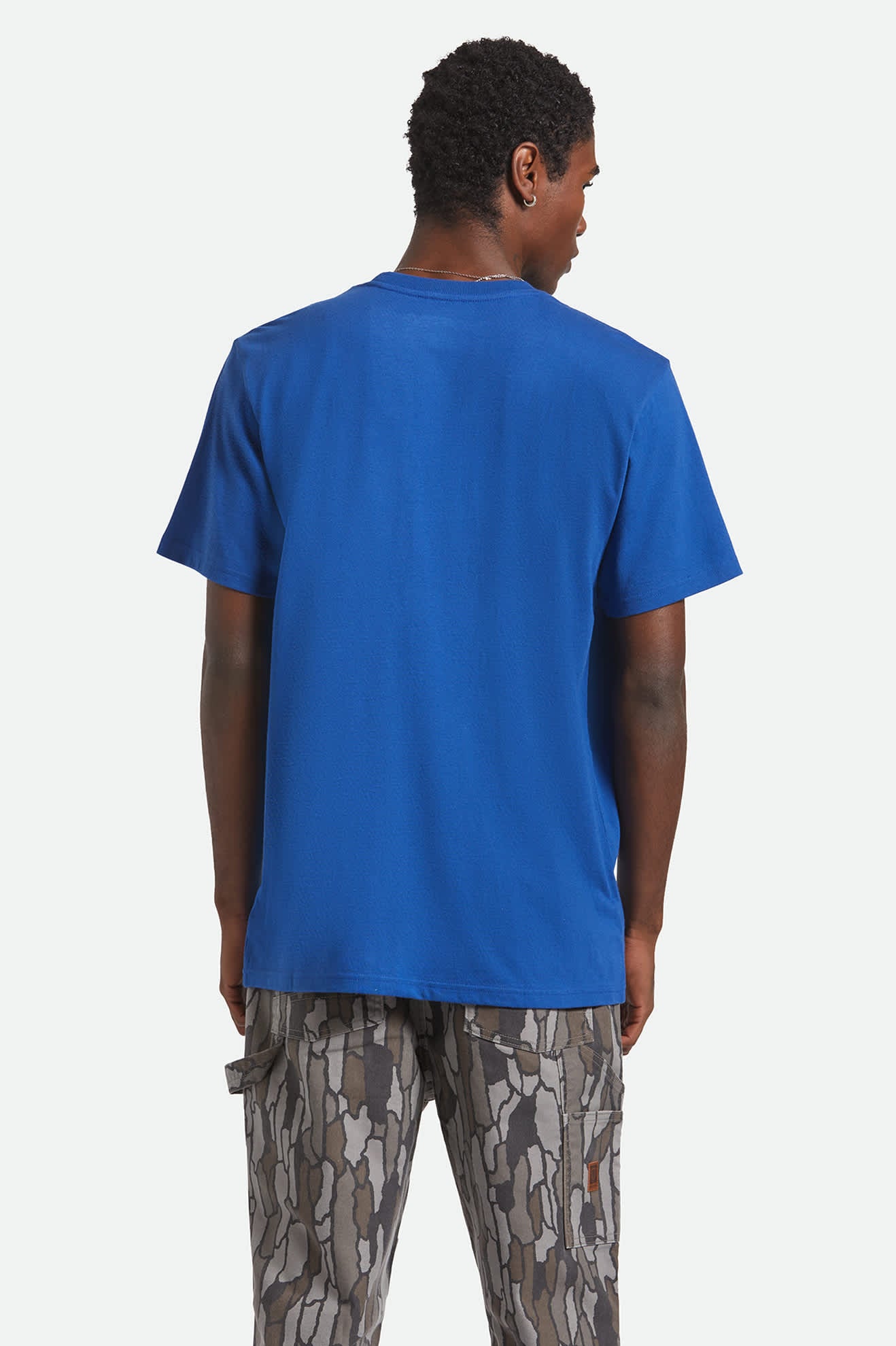 Men's Ford Truck Country S/S Pocket T-Shirt in the color Ford Blue - Men's Back View