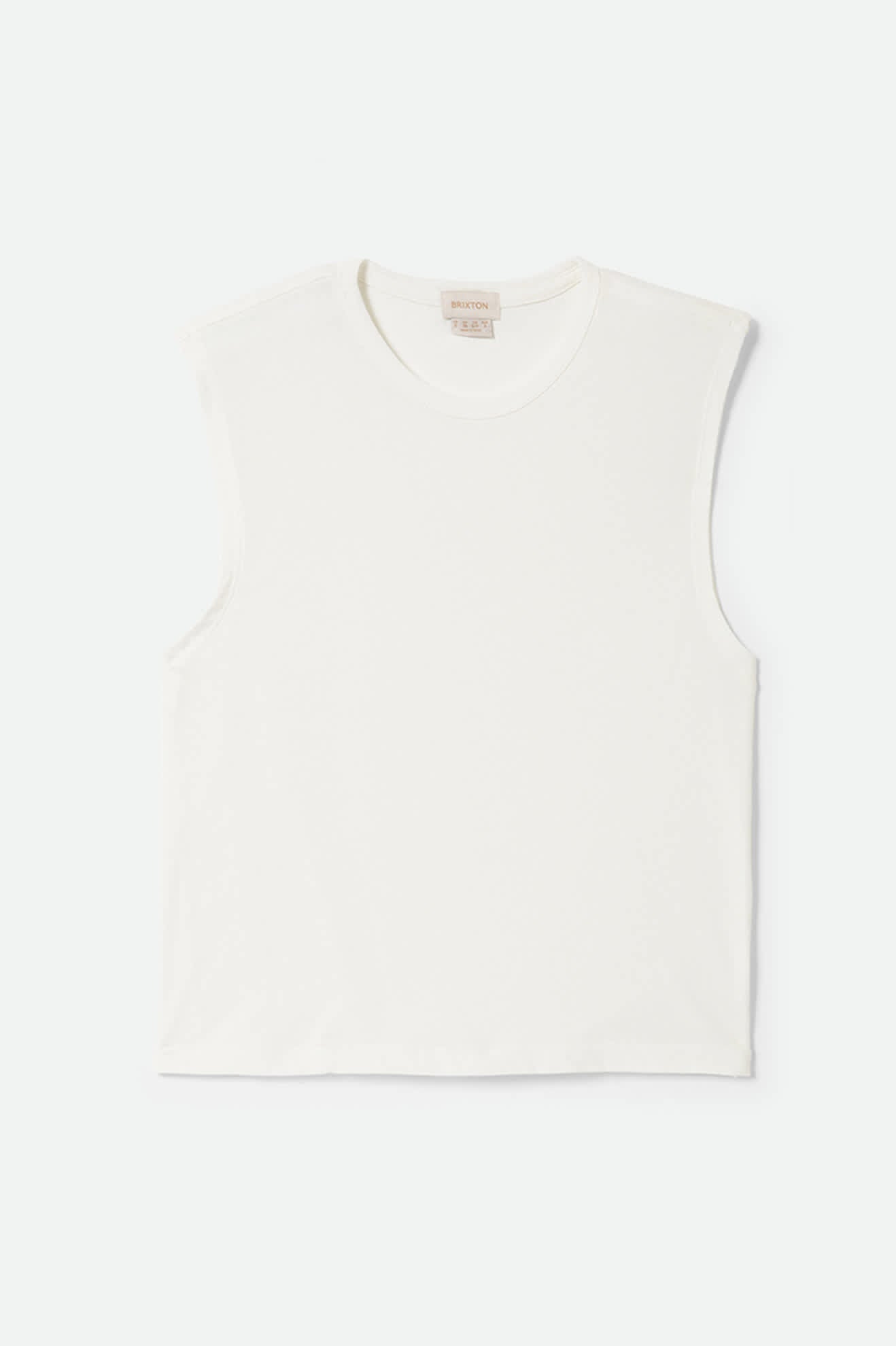 
       Women&#39;s Carefree Organic Garment Dye Muscle Tank in the color Off White - Front Product View
     