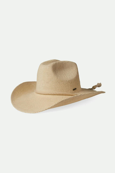 Women's Austin Straw Cowboy Hat in the color Bone - Front Product View