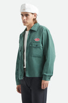 Men's Trademark Lightweight Garage Jacket in the color Washed Primal Green - Men's Side View